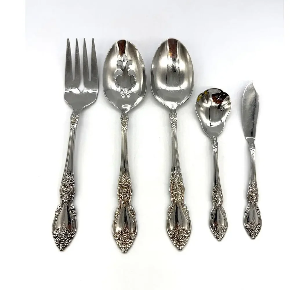Oneida OCO Wordsworth Set of 5 Stainless Steel Serving Utensils *See Desc